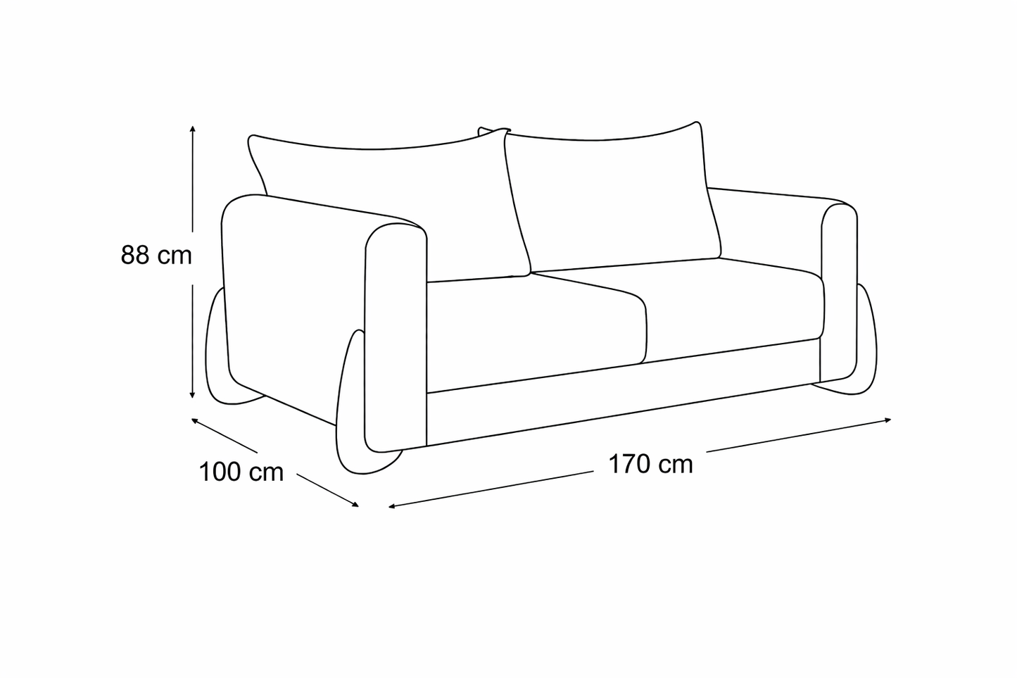 Love Seat Capelli - 2 plazas