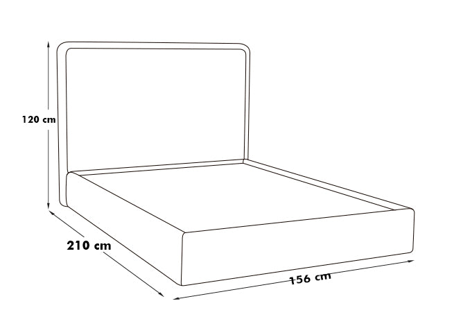 Base de cama Toni Toulouse Blanco (Matrimonial – 156 cm