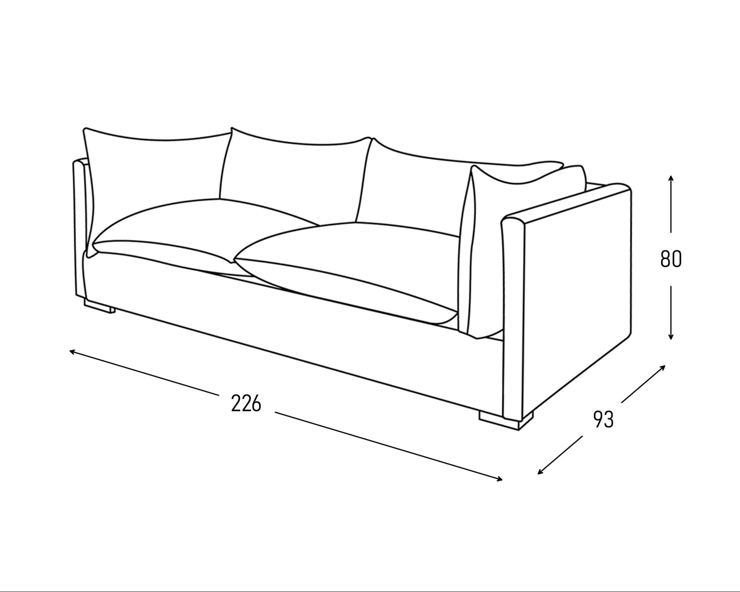 Sofá Cacciatore - 3 plazas