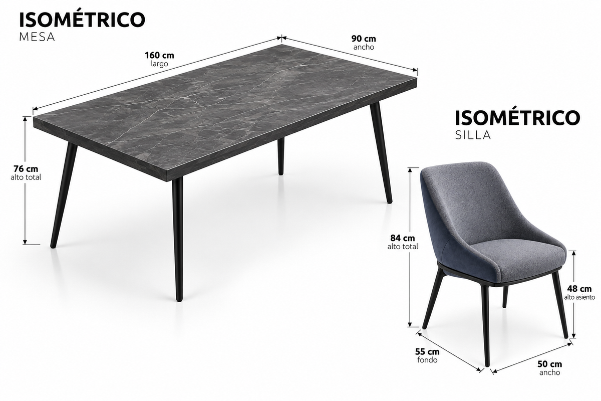 Comedor Palmieri con 6 sillas