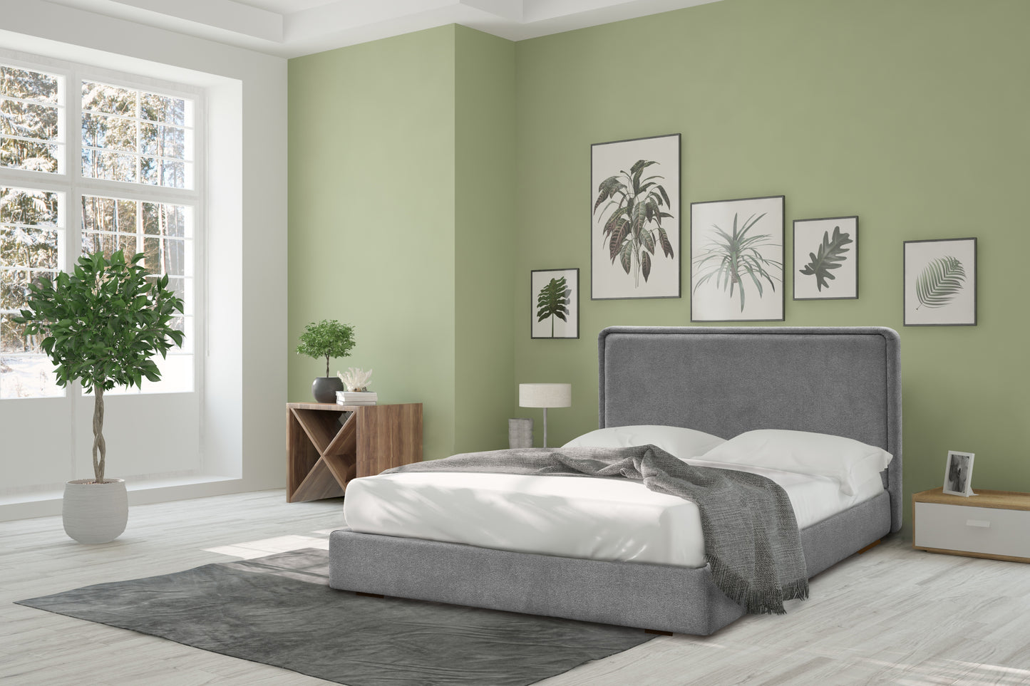 Base de cama Tonini Toulouse Blanco (Queen Size – 176 cm)