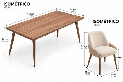 Comedor Panari con 6 sillas