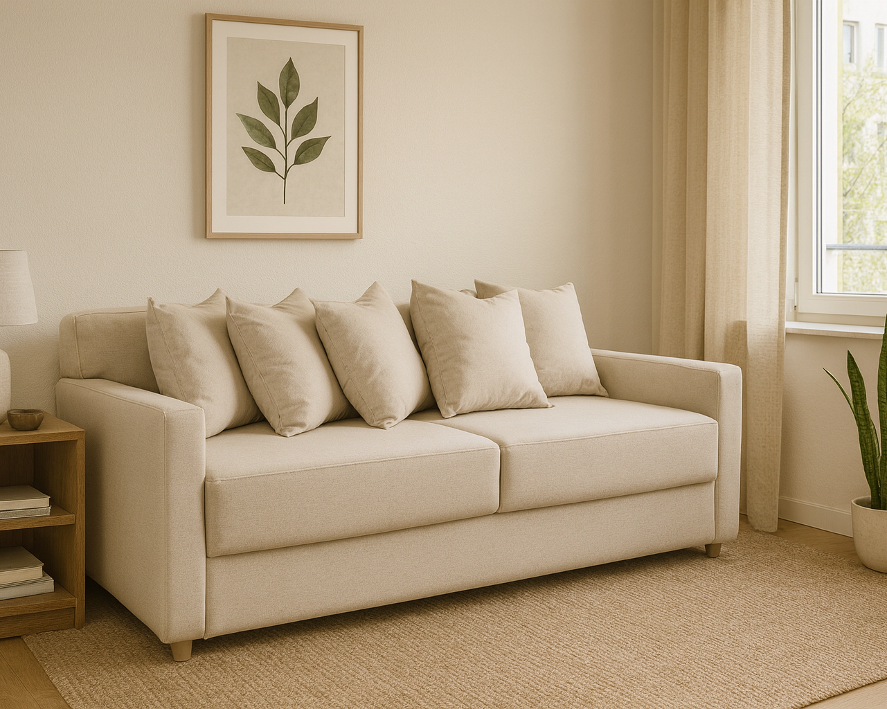 Sofá cama Santamaría color beige