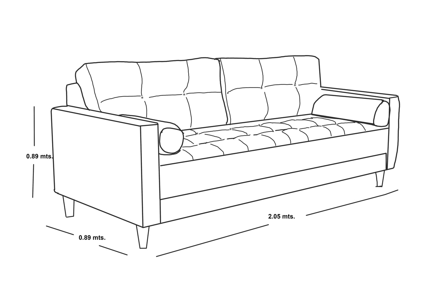 Sofá Cavallini - 3 plazas