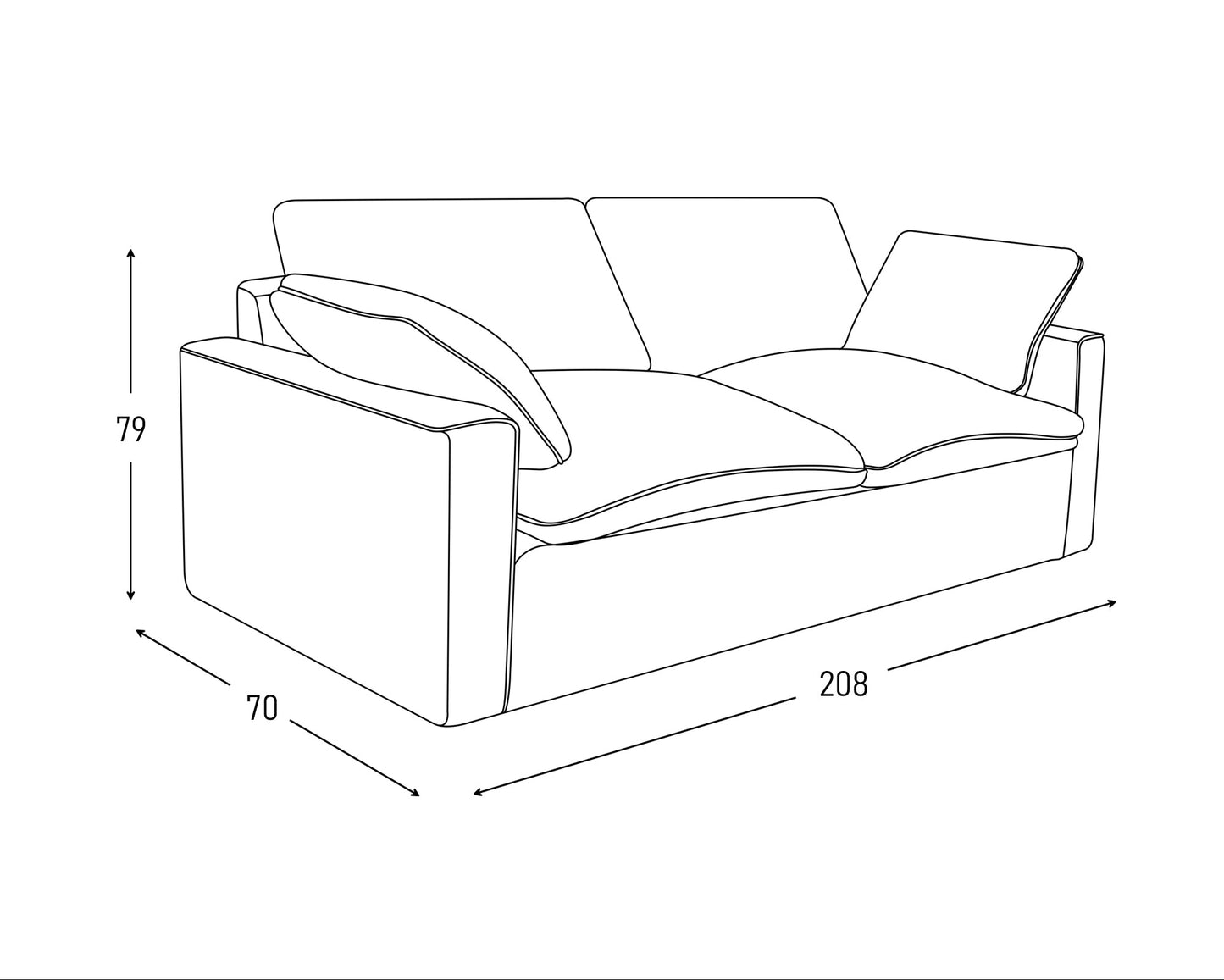 Sofá Cortesianni - 3 plazas